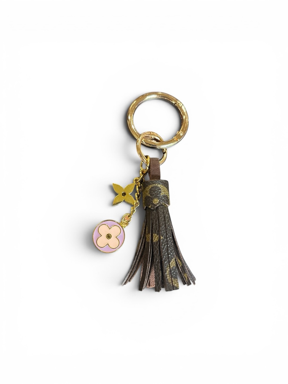 Upcycled Louis Vuitton Monogram Canvas Tassel with unbranded bag charm